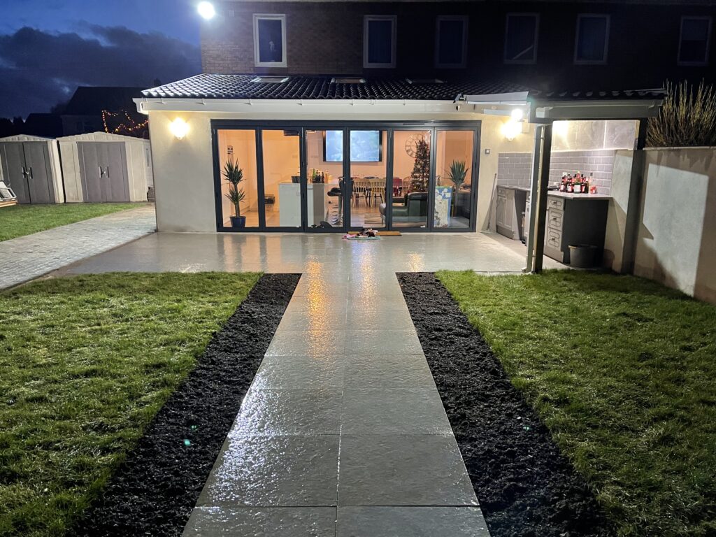 House extension project in progress, adding extra living space in Bristol. House extension project in progress, adding extra living space in Bristol.